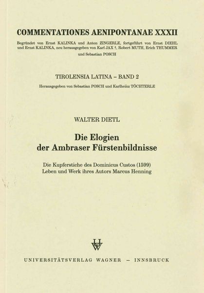 Produktbild: Die Elogien der Ambraser Fürstenbildnisse