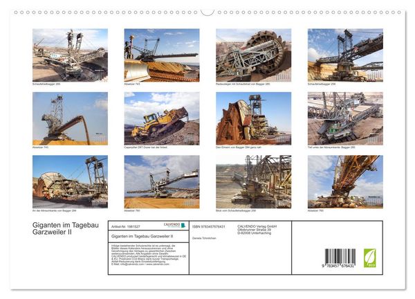 Produktbild: Giganten im Tagebau Garzweiler II (hochwertiger Premium Wandkalender 2026 DIN A2 quer), Kunstdruck in Hochglanz