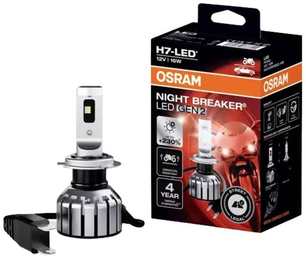 OSRAM 64210DWNBG2 LED Leuchtmittel Night Breaker® LED H7 16W 12V