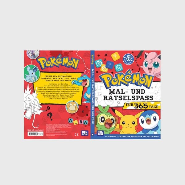Produktbild: Pok&eacute;mon Activity-Buch: Mal- und R&auml;tselspa&szlig; f&uuml;r 365 Tage