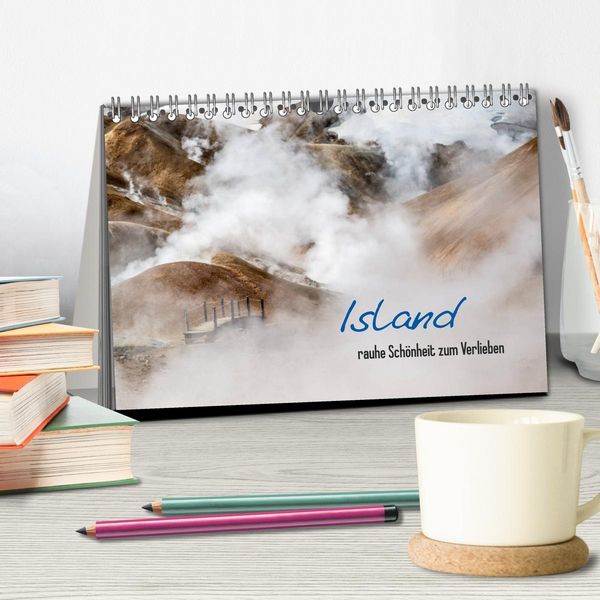 Produktbild: Island - rauhe Sch&ouml;nheit zum Verlieben (Tischkalender 2026 DIN A5 quer), CALVENDO Monatskalender