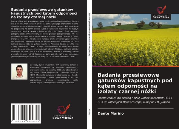 Produktbild: Badania przesiewowe gatunk&oacute;w kapustnych pod k&iquest;tem odporno&iquest;ci na izolaty czarnej n&oacute;&iquest;ki