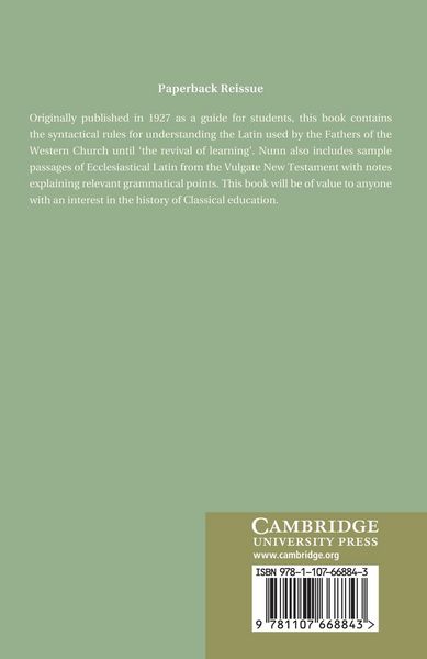 Produktbild: An Introduction to Ecclesiastical Latin