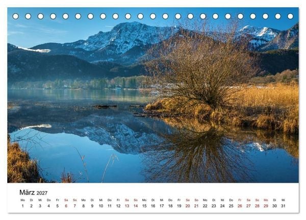 Produktbild: Bayerische Seen - Wo die Berge das Wasser ber&uuml;hren (Tischkalender 2027 DIN A5 quer), CALVENDO Monatskalender