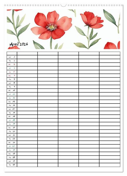 Produktbild: Home Planer (High Quality Premium Wall Calendar 2026 DIN A2 portrait),CALVENDO 12 Month Wall Calendar