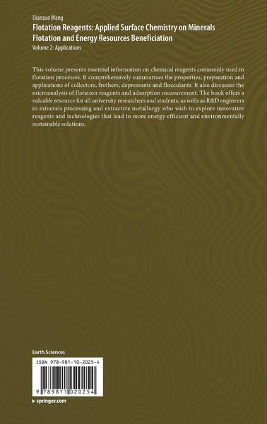 Produktbild: Flotation Reagents: Applied Surface Chemistry on Minerals Flotation and Energy Resources Beneficiation