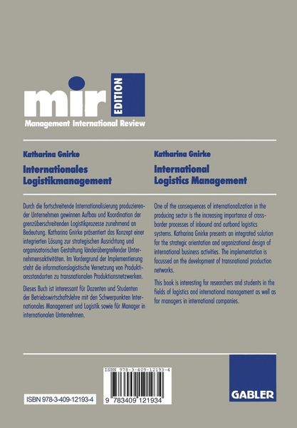 Produktbild: Internationales Logistikmanagement