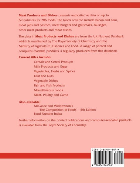 Produktbild: Meat Products and Dishes