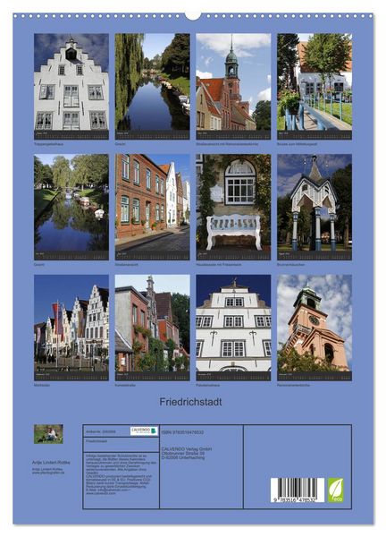 Produktbild: Friedrichstadt (hochwertiger Premium Wandkalender 2026 DIN A2 hoch), Kunstdruck in Hochglanz