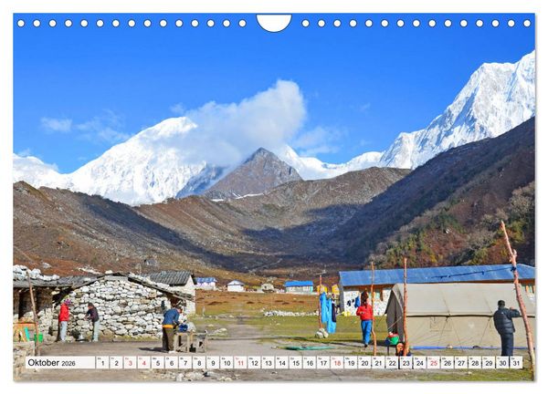 Produktbild: NEPAL, die Umrundung des Manaslu (Wandkalender 2026 DIN A4 quer), CALVENDO Monatskalender