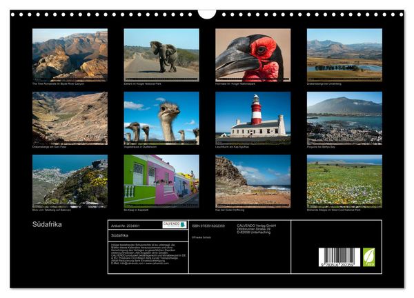 Produktbild: S&uuml;dafrika (Wandkalender 2026 DIN A3 quer), CALVENDO Monatskalender