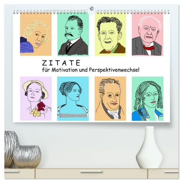 Produktbild: Zitate f&uuml;r Motivation und Perspektivenwechsel (hochwertiger Premium Wandkalender 2027 DIN A2 quer), Kunstdruck in Hochglanz