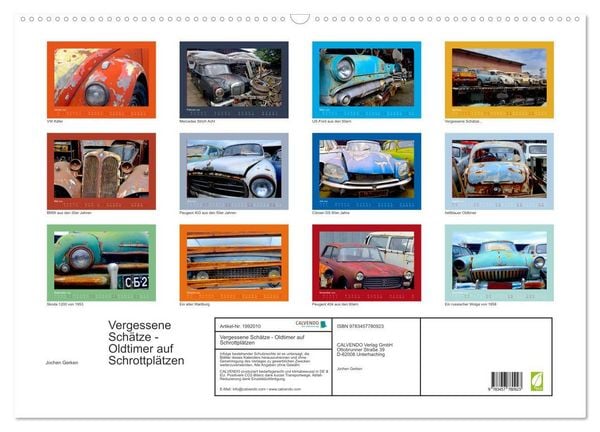 Produktbild: Vergessene Sch&auml;tze - Oldtimer auf Schrottpl&auml;tzen (Wandkalender 2026 DIN A2 quer), CALVENDO Monatskalender