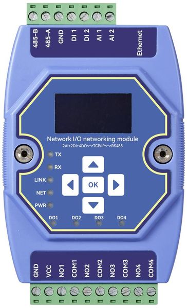 TRU COMPONENTS TC-ME31-AAAX2240 Schnittstellen-Modul Modbus-RTU, Modbus-TCP, Modbus Gateway, DI/O, Analog, RJ-45, RS-485 Anzahl Eingänge: 4 x Anzahl