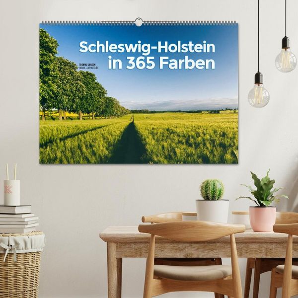 Produktbild: Schleswig-Holstein in 365 Farben (Wandkalender 2027 DIN A2 quer), CALVENDO Monatskalender