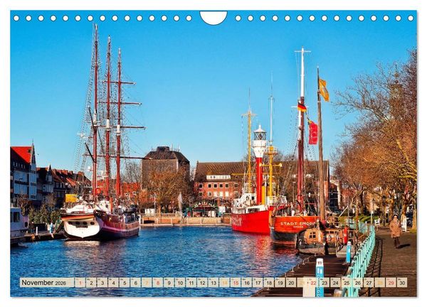 Produktbild: Sch&ouml;ne H&auml;fen in Deutschland von Greetsiel bis Lindau (Wandkalender 2026 DIN A4 quer), CALVENDO Monatskalender
