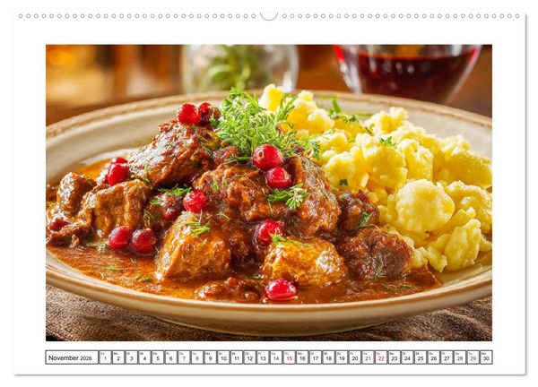 Produktbild: Gaumenfreuden. Das wundersch&ouml;ne &Ouml;sterreich auf dem Teller (Wandkalender 2026 DIN A2 quer), CALVENDO Monatskalender