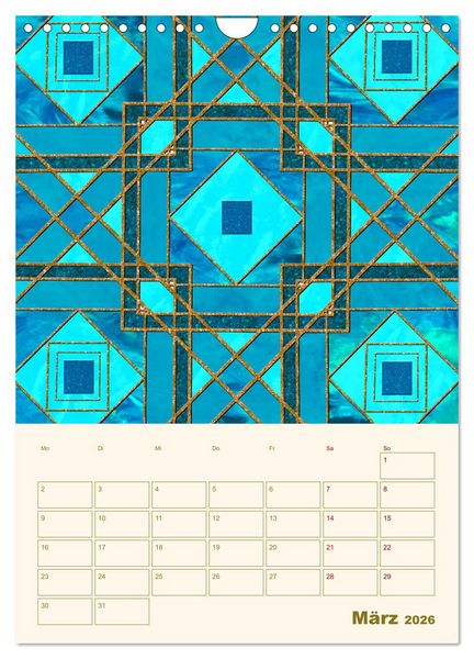 Produktbild: Art Deco Planer (Wandkalender 2026 DIN A4 hoch), CALVENDO Monatskalender