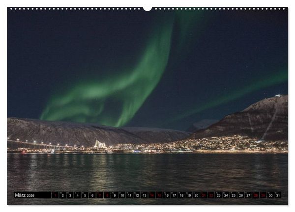 Produktbild: Aurora borealis - Magische Polarlichtn&auml;chte in Island und Norwegen (Wandkalender 2026 DIN A2 quer), CALVENDO Monatskalender