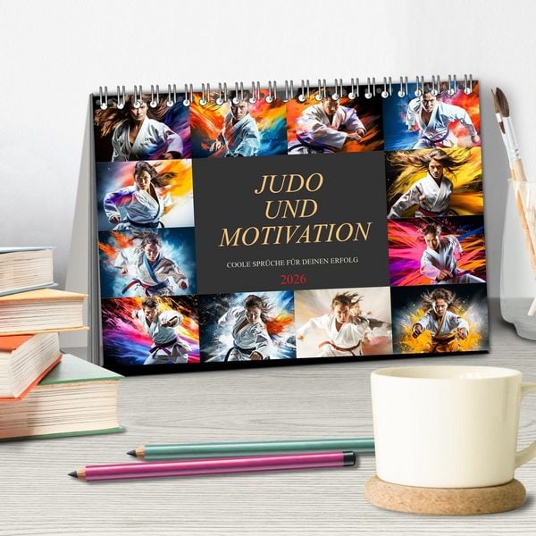 Produktbild: Judo und Motivation (Tischkalender 2026 DIN A5 quer), CALVENDO Monatskalender