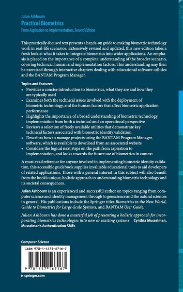 Produktbild: Practical Biometrics