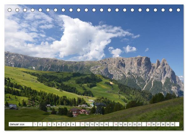 Produktbild: Seiser Alm Sommer (Tischkalender 2026 DIN A5 quer), CALVENDO Monatskalender