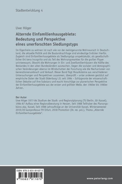 Produktbild: Alternde Einfamilienhausgebiete: Bedeutung und Perspektive eines unerforschten Siedlungstyps