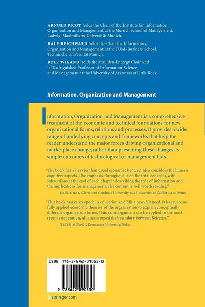 Produktbild: Information, Organization and Management