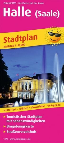 Produktbild: Publicpress Stadtplan Halle (Saale) 1:14.000