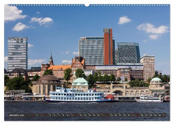 Produktbild: Hamburg.Discover northern Germany&rsquo;s cosmopolitan city (High Quality Premium Wall Calendar 2026 DIN A2 landscape),CALVENDO 12 Month Wall Calendar