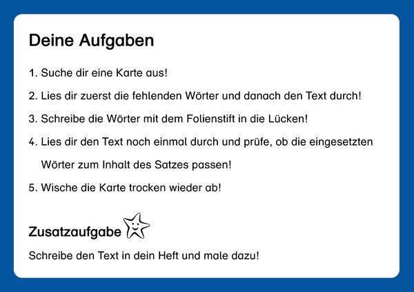 Produktbild: L&uuml;ckentexte Teil 1 f&uuml;r die 1. und 2. Klasse