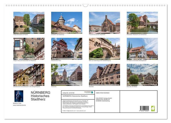 Produktbild: N&Uuml;RNBERG Historisches Stadtherz (Wandkalender 2026 DIN A2 quer), CALVENDO Monatskalender