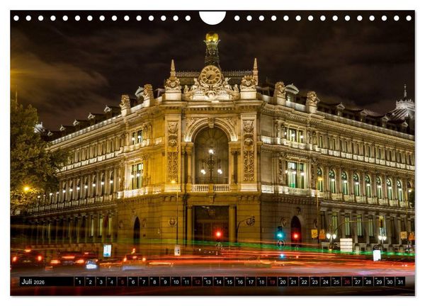 Produktbild: Madrid bei Nacht (Wandkalender 2026 DIN A4 quer), CALVENDO Monatskalender