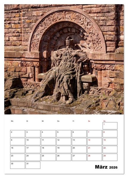 Produktbild: Kyffh&auml;user Denkmal - Terminplaner (Tischkalender 2026 DIN A5 hoch), CALVENDO Monatskalender