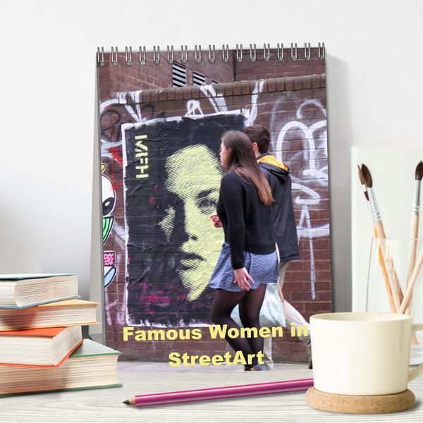 Produktbild: Famous Women in StreetArt (Tischkalender 2026 DIN A5 hoch), CALVENDO Monatskalender