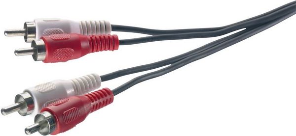 Produktbild: SpeaKa Professional SP-1300368 Cinch Audio Anschlusskabel [2x Cinch-Stecker - 2x Cinch-Stecker] 2.50 m Schwarz