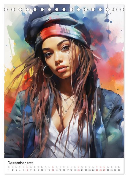 Produktbild: Hip Hop Girls. Rhythmic Expressions (Tischkalender 2026 DIN A5 hoch), CALVENDO Monatskalender