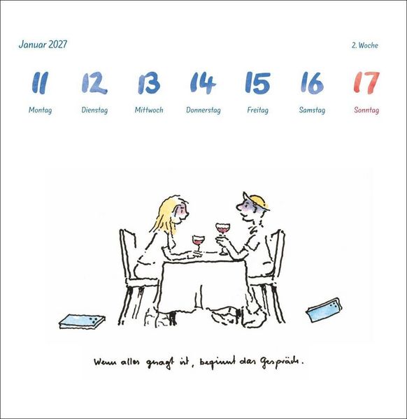 Produktbild: Helme Heine: Philosophisches Premium-Postkartenkalender 2027