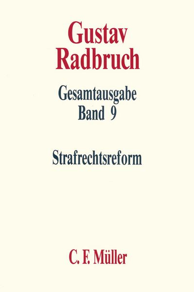 Produktbild: Gustav Radbruch Gesamtausgabe