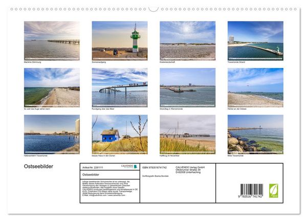 Produktbild: Ostseebilder (hochwertiger Premium Wandkalender 2026 DIN A2 quer), Kunstdruck in Hochglanz
