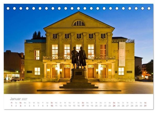 Produktbild: TH&Uuml;RINGEN 2027 (Tischkalender 2027 DIN A5 quer), CALVENDO Monatskalender