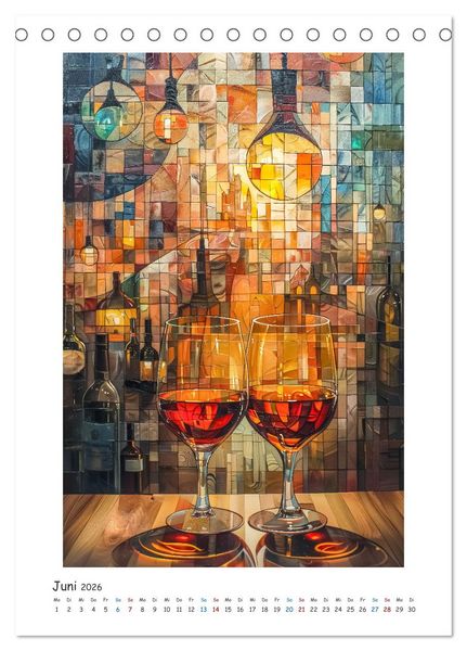 Produktbild: Ode an den Wein (Tischkalender 2026 DIN A5 hoch), CALVENDO Monatskalender