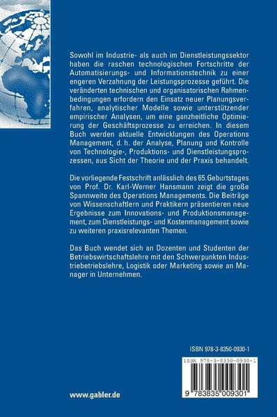 Produktbild: Operations Management in Theorie und Praxis