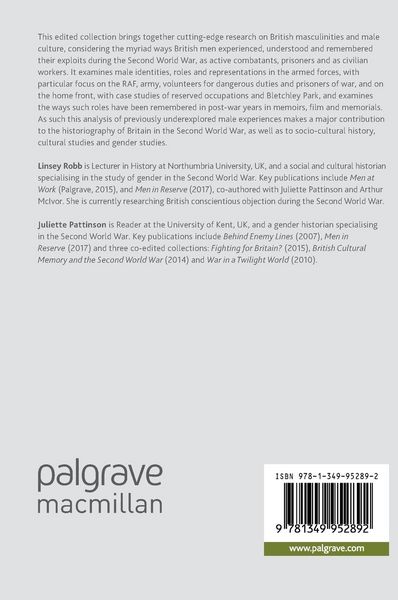 Produktbild: Men, Masculinities and Male Culture in the Second World War