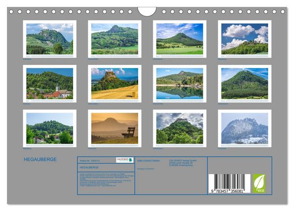 Produktbild: HEGAUBERGE (Wandkalender 2026 DIN A4 quer), CALVENDO Monatskalender
