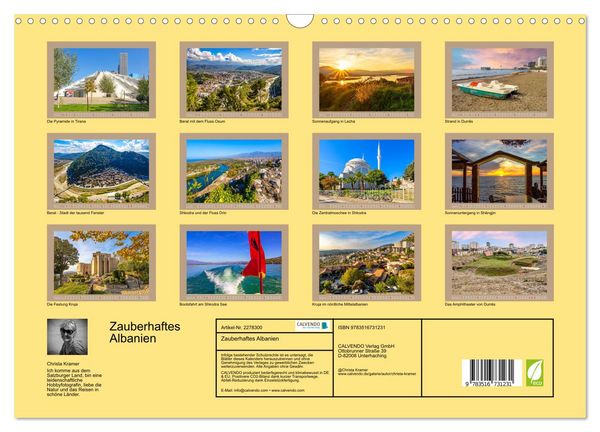 Produktbild: Zauberhaftes Albanien (Wandkalender 2026 DIN A3 quer), CALVENDO Monatskalender
