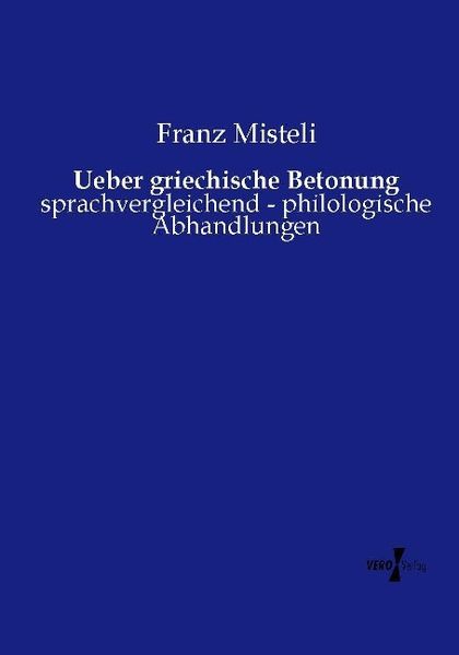 Produktbild: Ueber griechische Betonung