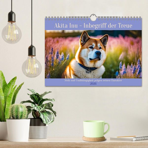 Produktbild: Akita Inu - Inbegriff der Treue (Wandkalender 2026 DIN A4 quer), CALVENDO Monatskalender