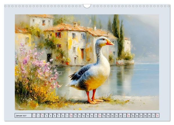 Produktbild: G&auml;nse. Geselliges Schnattern in der Natur (Wandkalender 2027 DIN A3 quer), CALVENDO Monatskalender