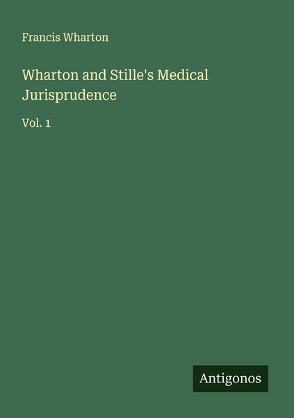 Produktbild: Wharton and Stille's Medical Jurisprudence